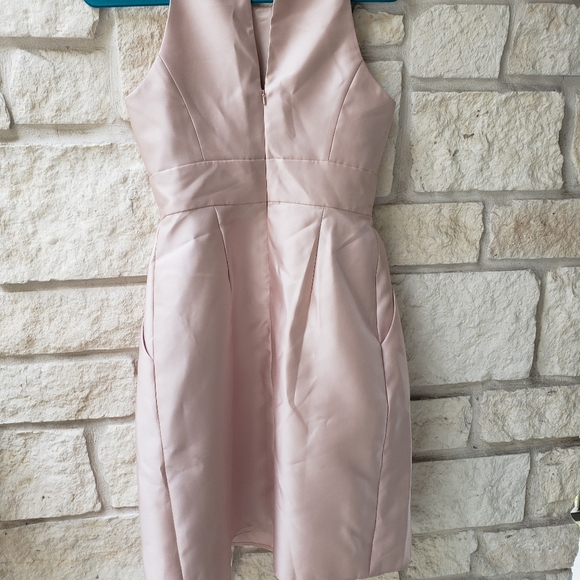 ALFRED SUNG  Jewel Neck Satin Cocktail Dress - Picture 9 of 10